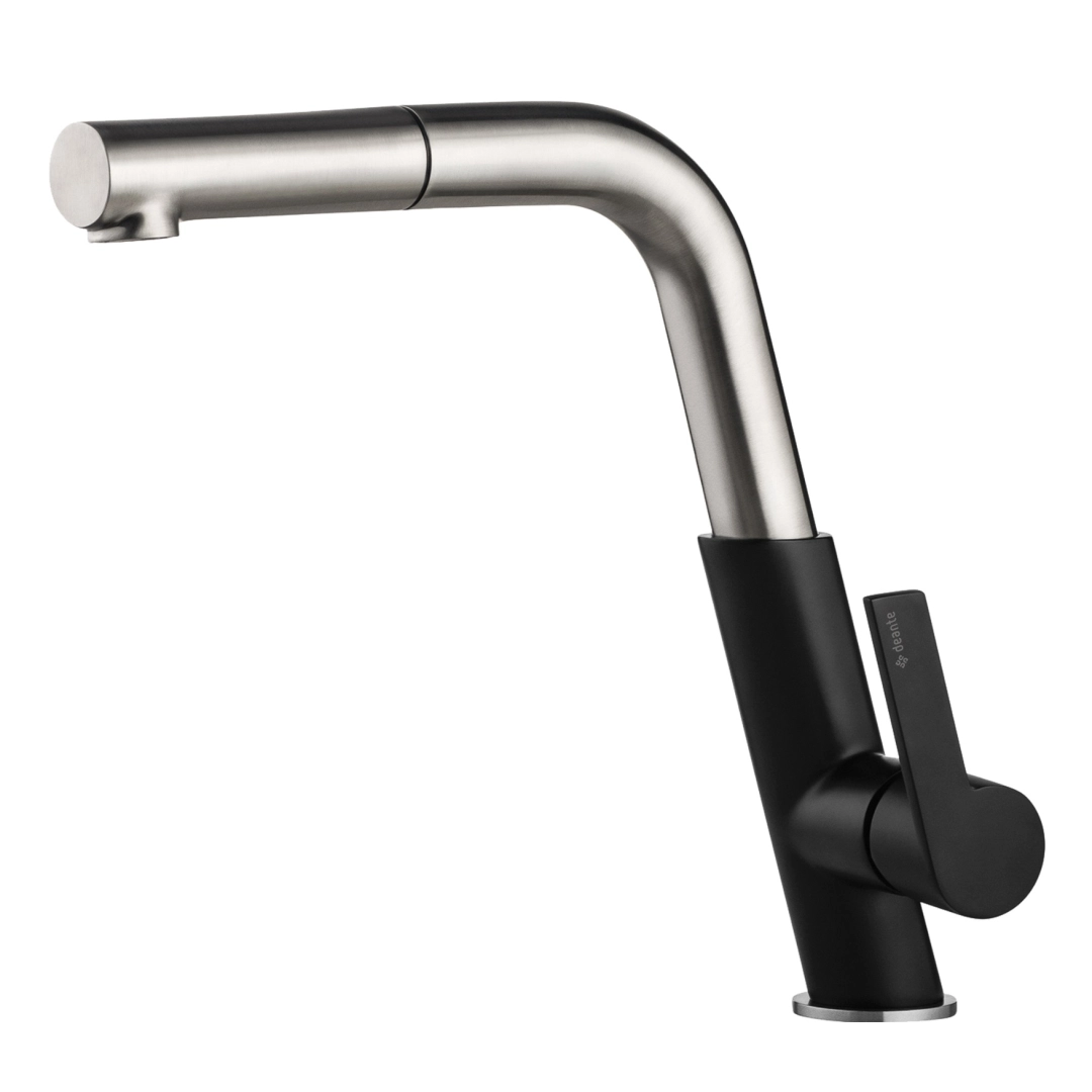 Смеситель Deante SILIA Черный/Сталь BQS_B730