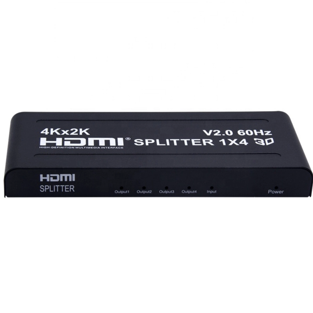 Разветвитель 1x4 HDMI 2.0 (4Кх2К, 3D) /VСonn DD414A/ (5 порта HDMI)