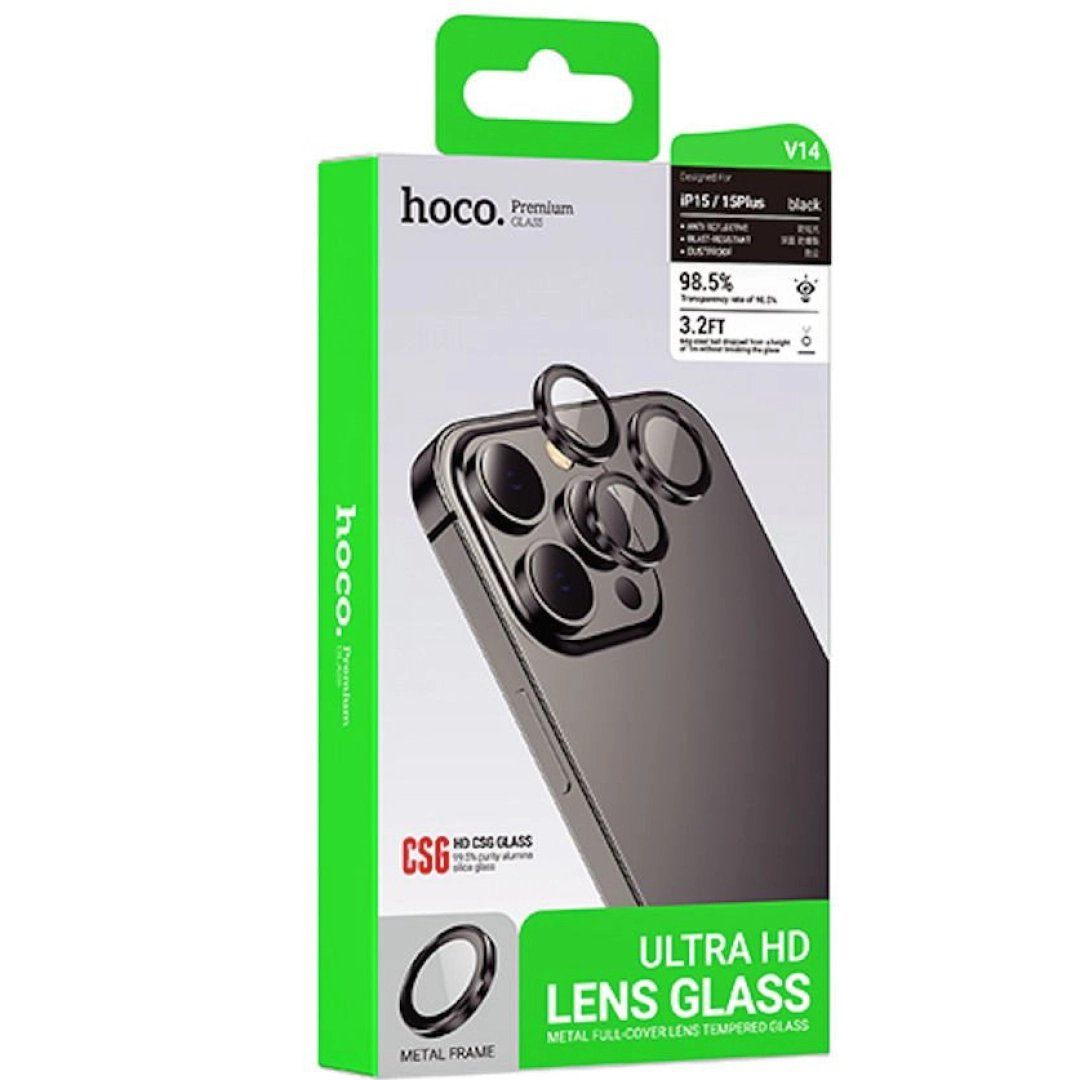 Защитное стекло Hoco Ultra HD Lens Glass для iPhone 15, 15 Pro Max