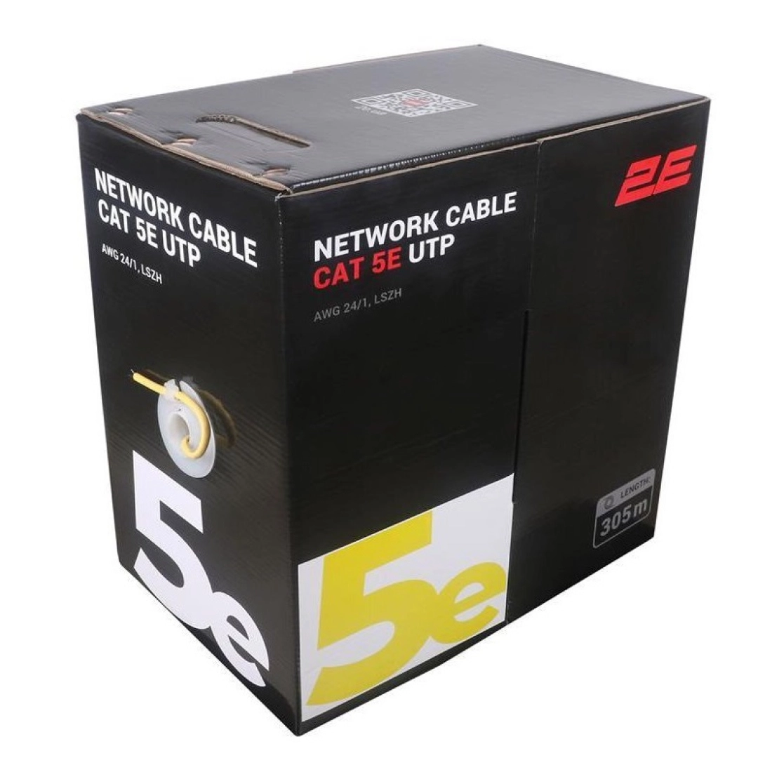 Kabel 2E CAT 5e, U-UTP, 305м, AWG 24/1, LSZH