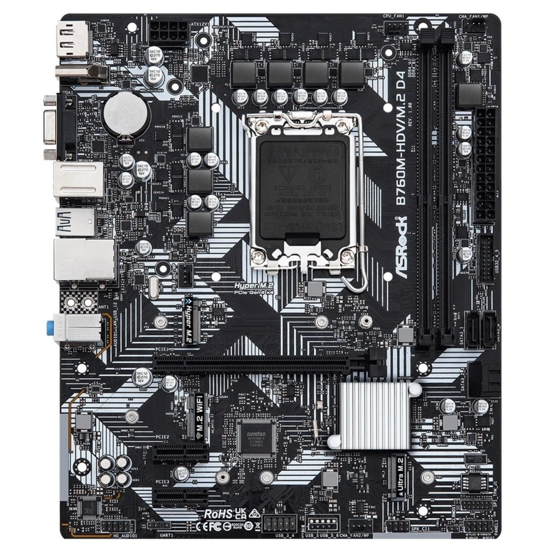 Материнская плата ASRock B760M-HDV/M.2 D4 (B760M-HDV/M.2_D4) - rasm №1 Материнская плата ASRock B760M-HDV/M.2 D4 (B760M-HDV/M.2_D4)