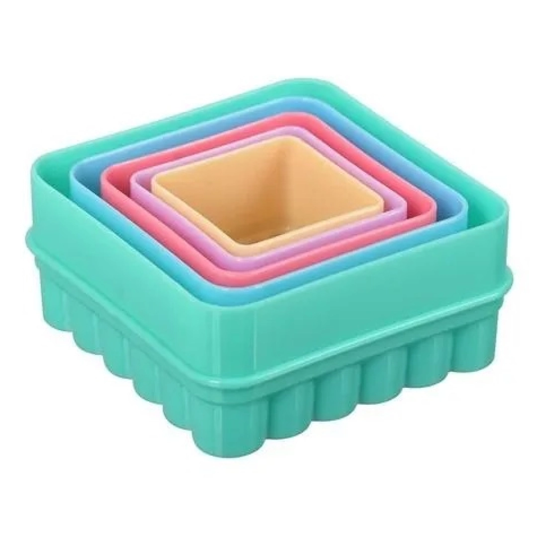 Формочки для печенья MARMITON "Квадрат" 4-8 см, 5 шт, пластик /144/24