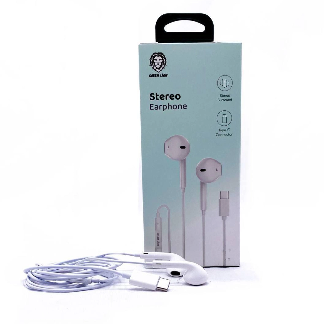 Наушники Green Lion Wired Stereo Earphones with Type-C Connector
