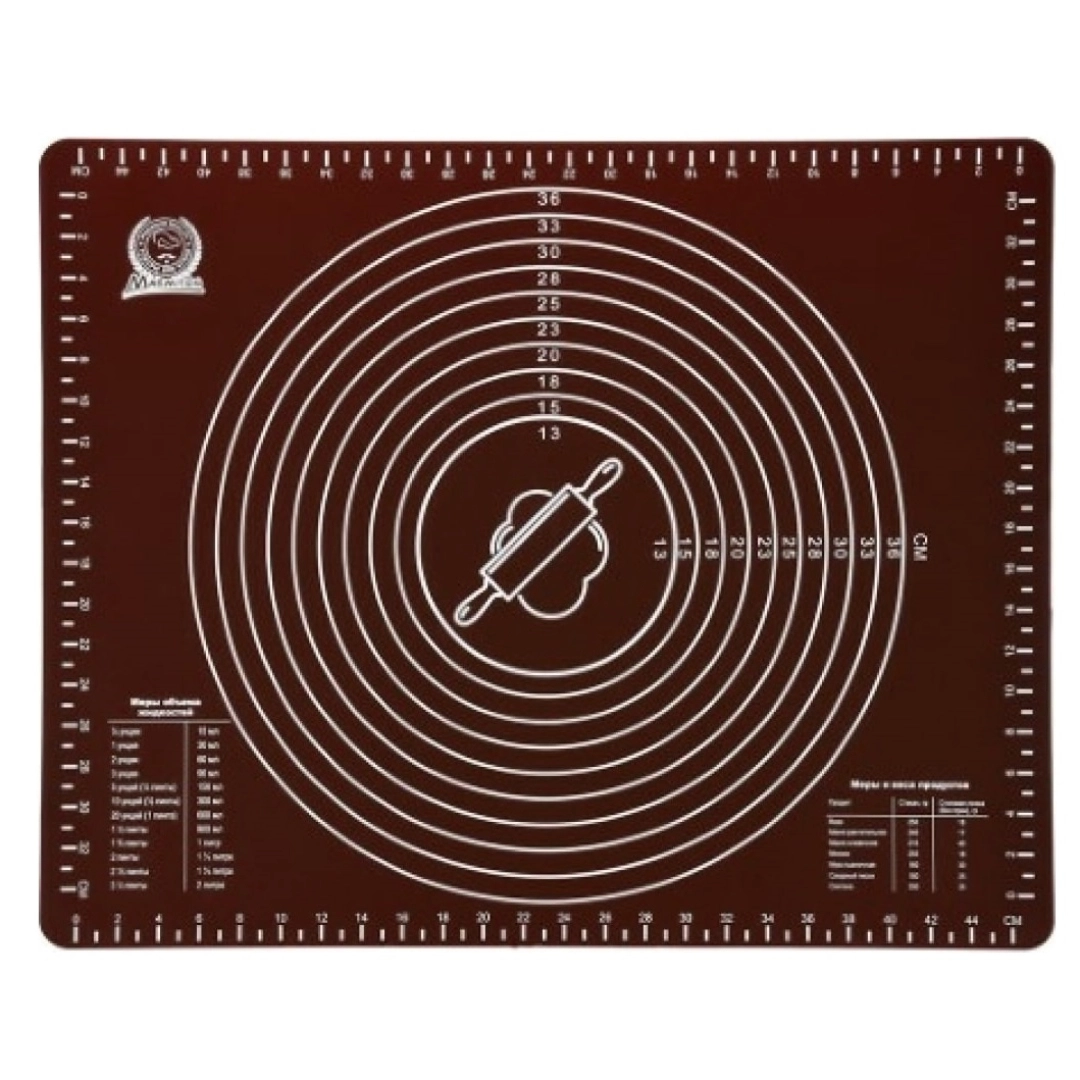 Силиконовый кулинарный коврик MARMITON со шкалой, с рисунком, 49,5х40 см 16179