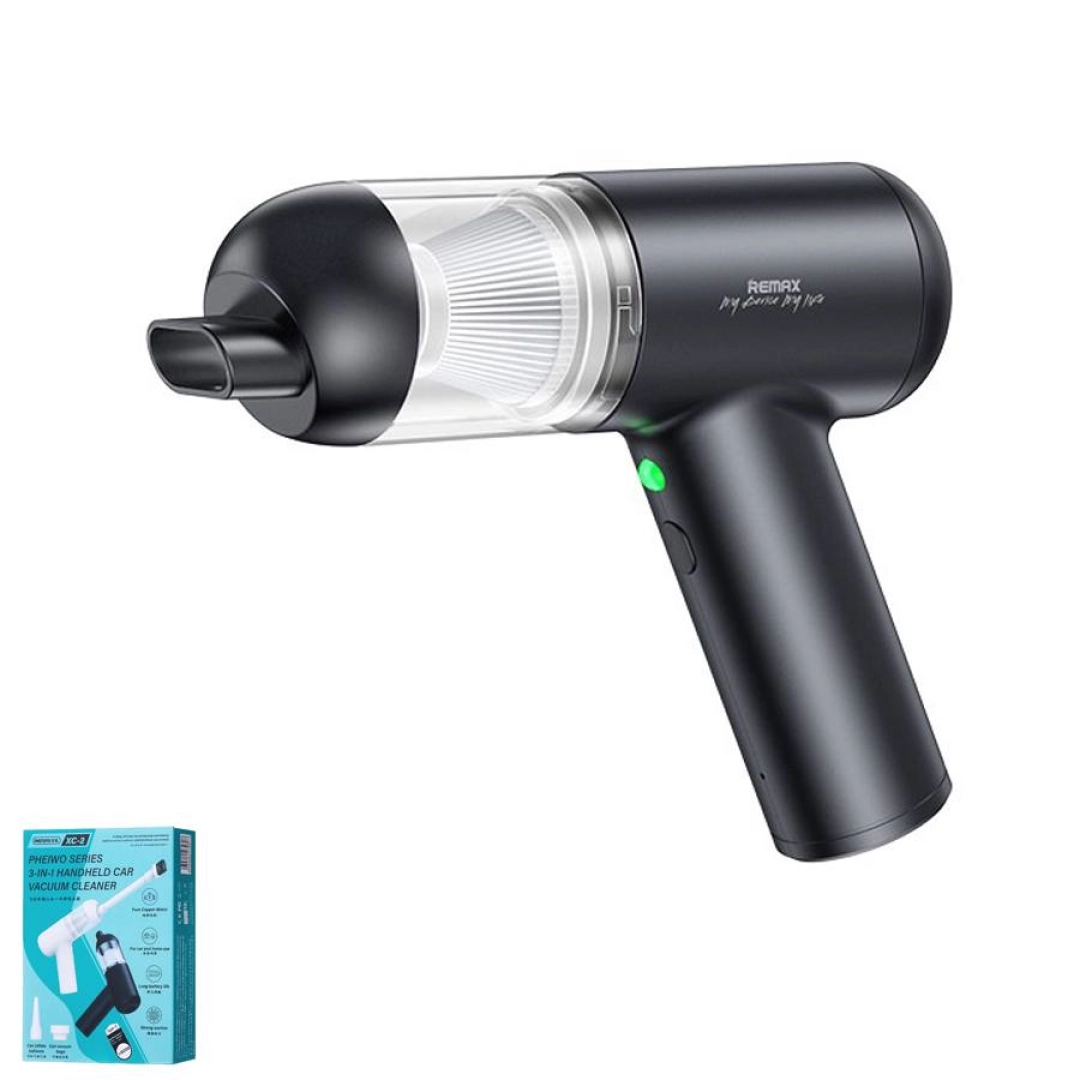 Remax XC-2 qora avtomobil uchun ko‘chma changyutgich