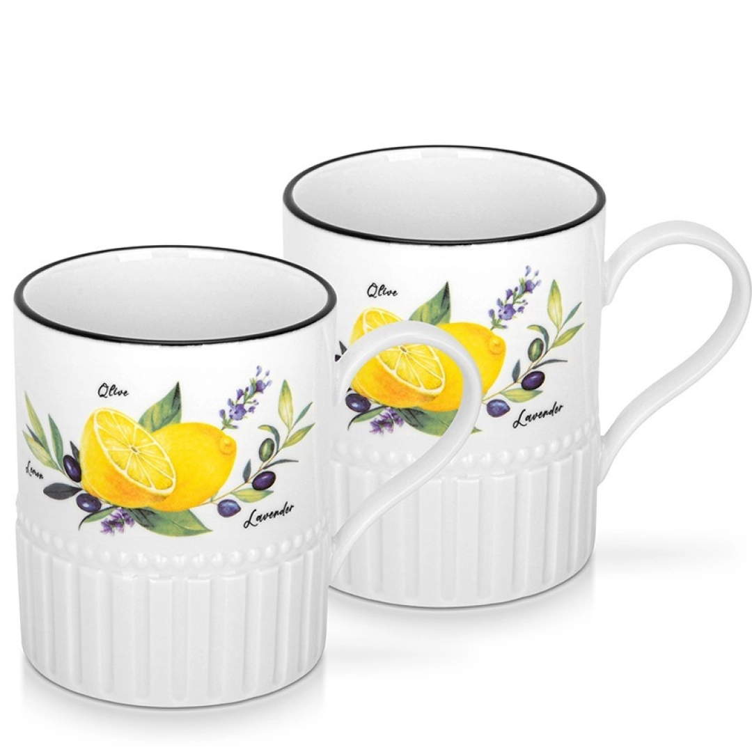 Набор Fissman Provence 2 предмета (2 чашки 400 мл) (фарфор)