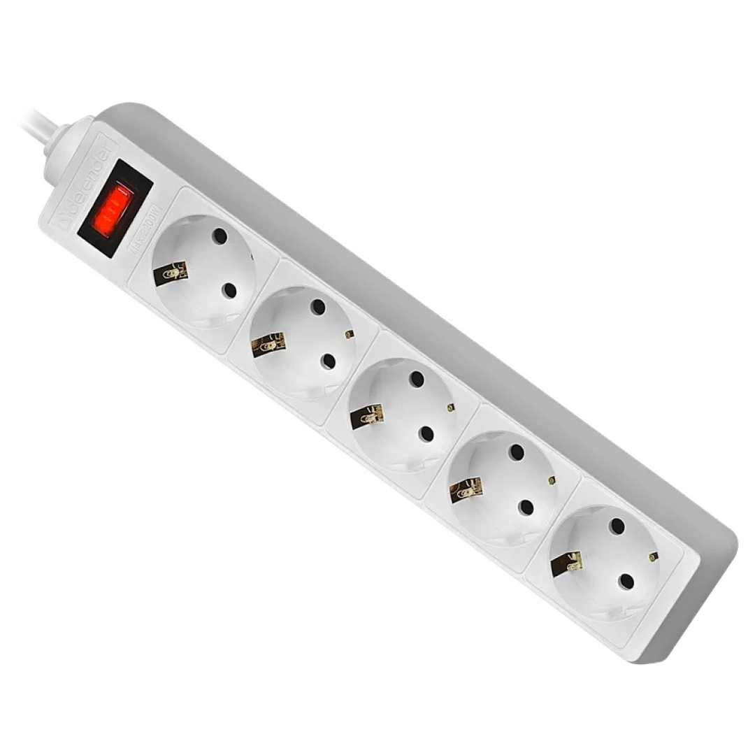 Сетевой фильтр Defender ES 5 White - фото №1 Сетевой фильтр Defender ES 5 White