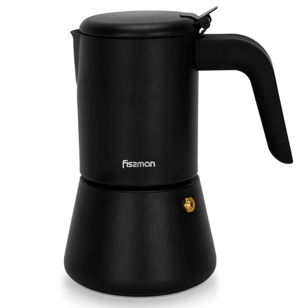 Гейзерная кофеварка Fissman на 6 порций 300 мл 3244, черная