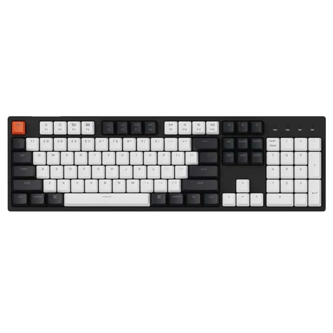 Keychron C2 104 key, Gate one Pro Blue, Hot-Swap, USB-A, EN/UKR, RGB, qora klaviatura