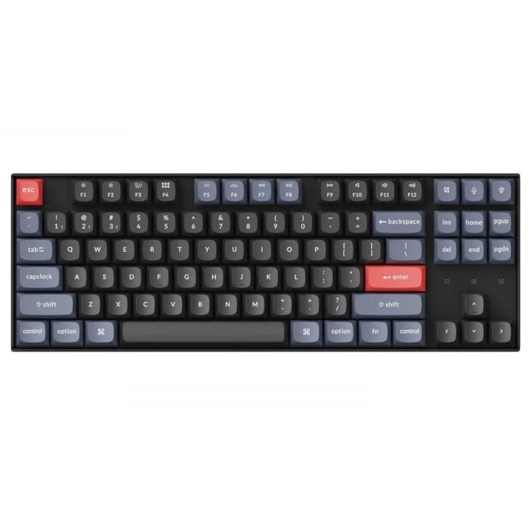 Klaviatura Keychron K8 87Key, Gateron G Pro Blue, Hot-Swap, BT/USB-A, EN/UKR, White Led, Черный
