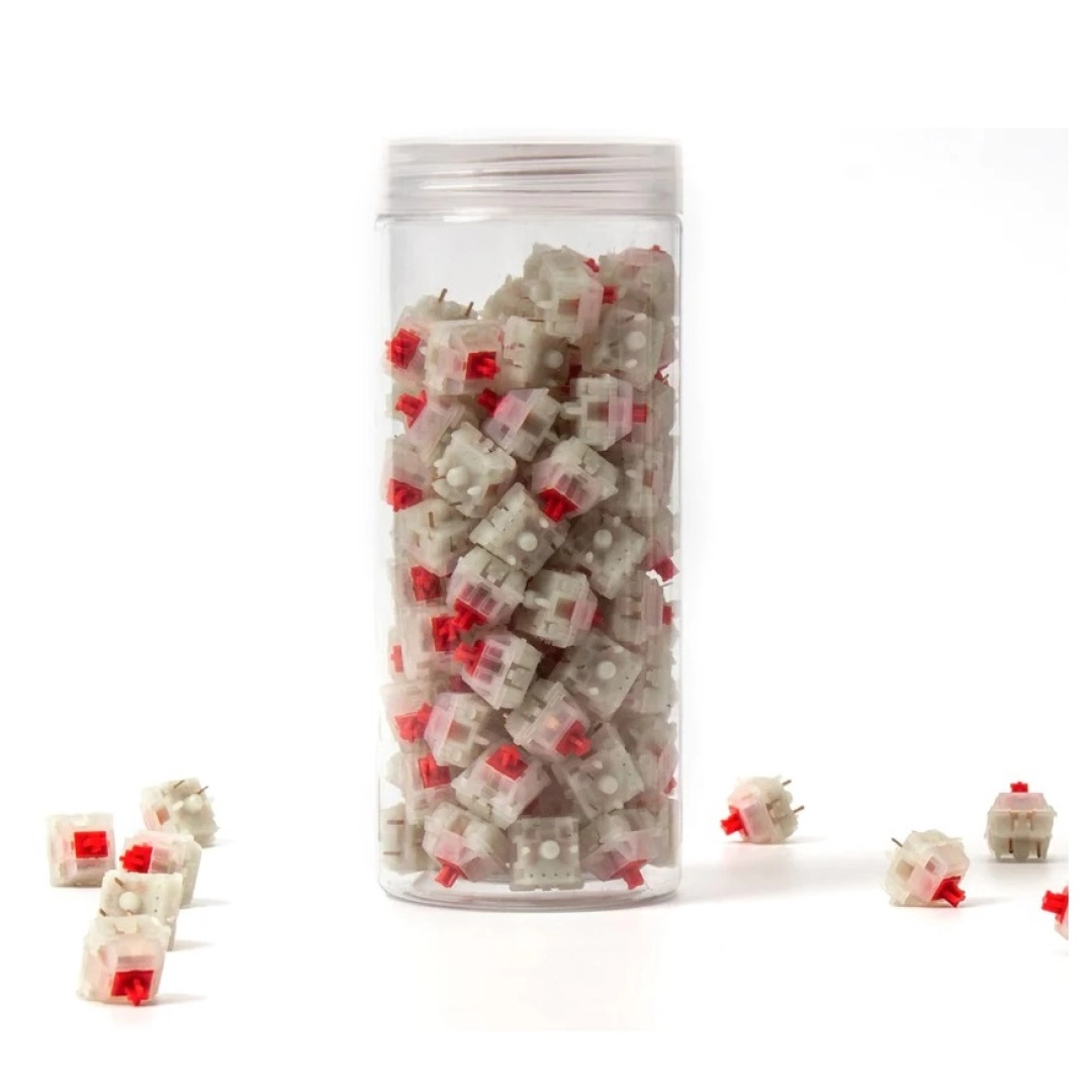 Набор механических переключателей Keychron Gateron KS-3 Milky Pro Red 110 pcs