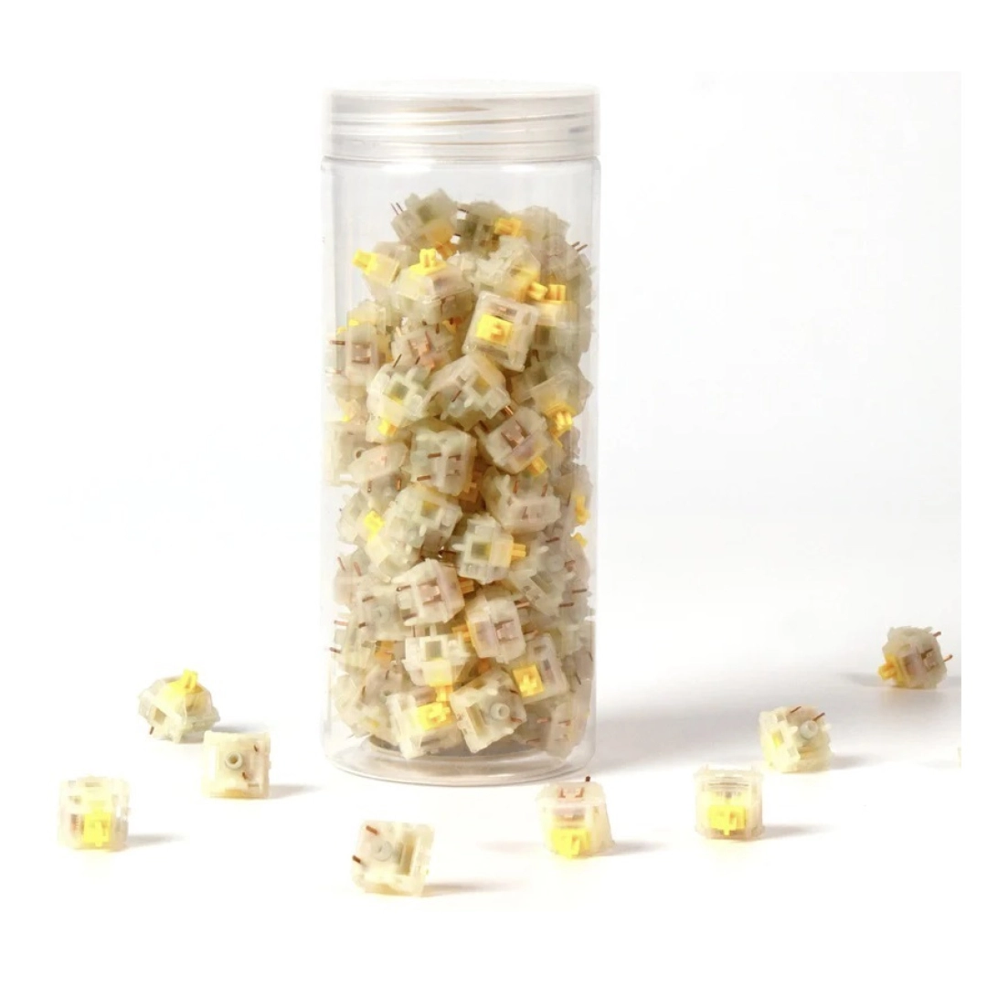 Набор механических переключателей Keychron Gateron Cap V2 Milky Yellow 110 pcs