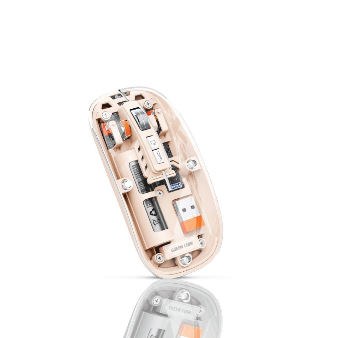 Bluetooth Green Transparent 2 pushti simsiz sichqonchasi