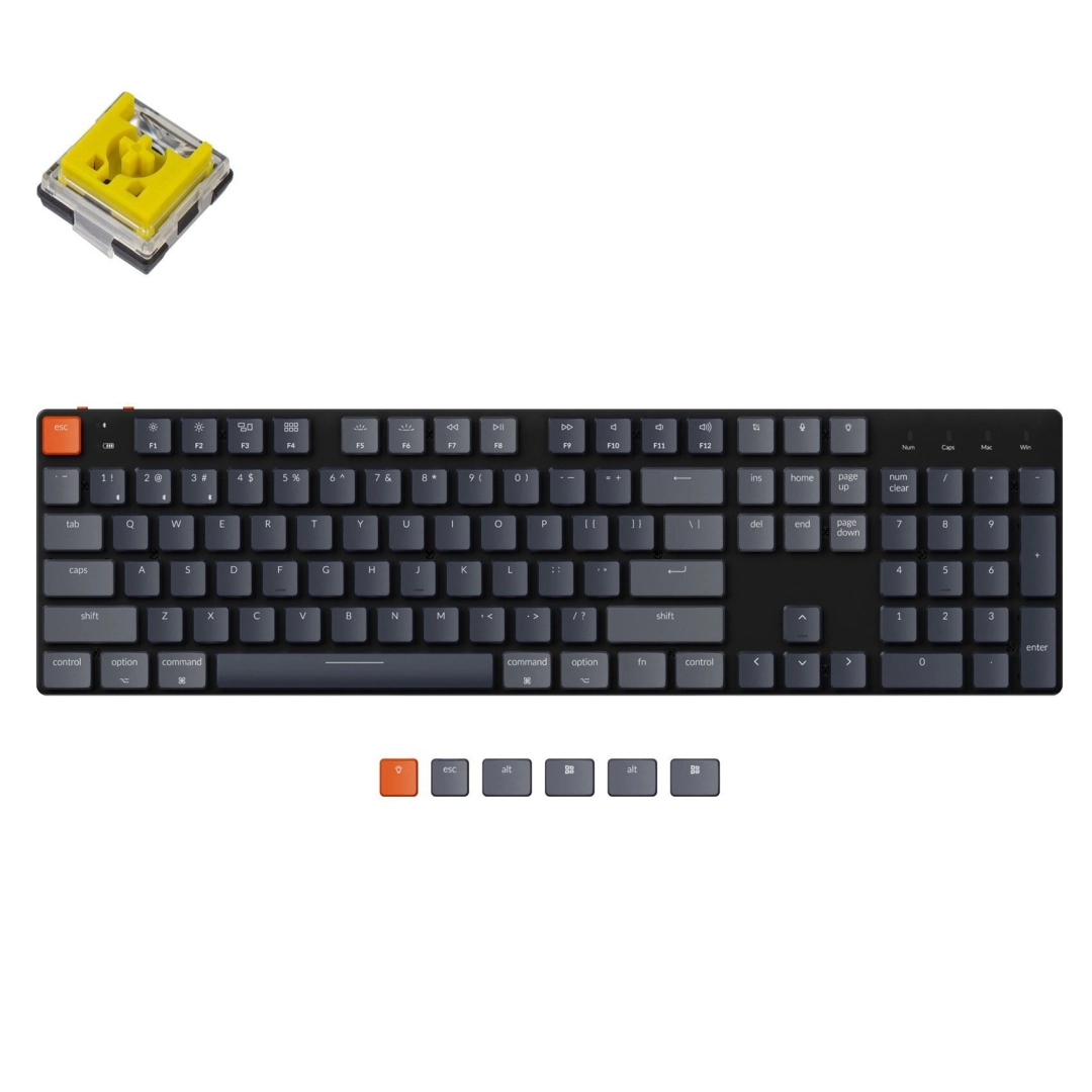 Клавиатура Keychron K5SE 104 Key Optical Banana White Led Hot-Swap WL UA Black