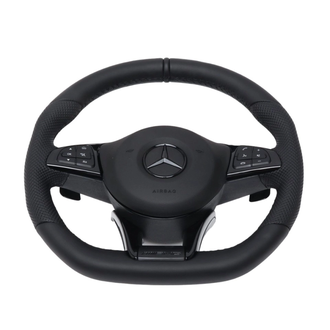 Автомобильный руль Mercedes 205 Black Piano Tiptronik RL, кожаный, черный