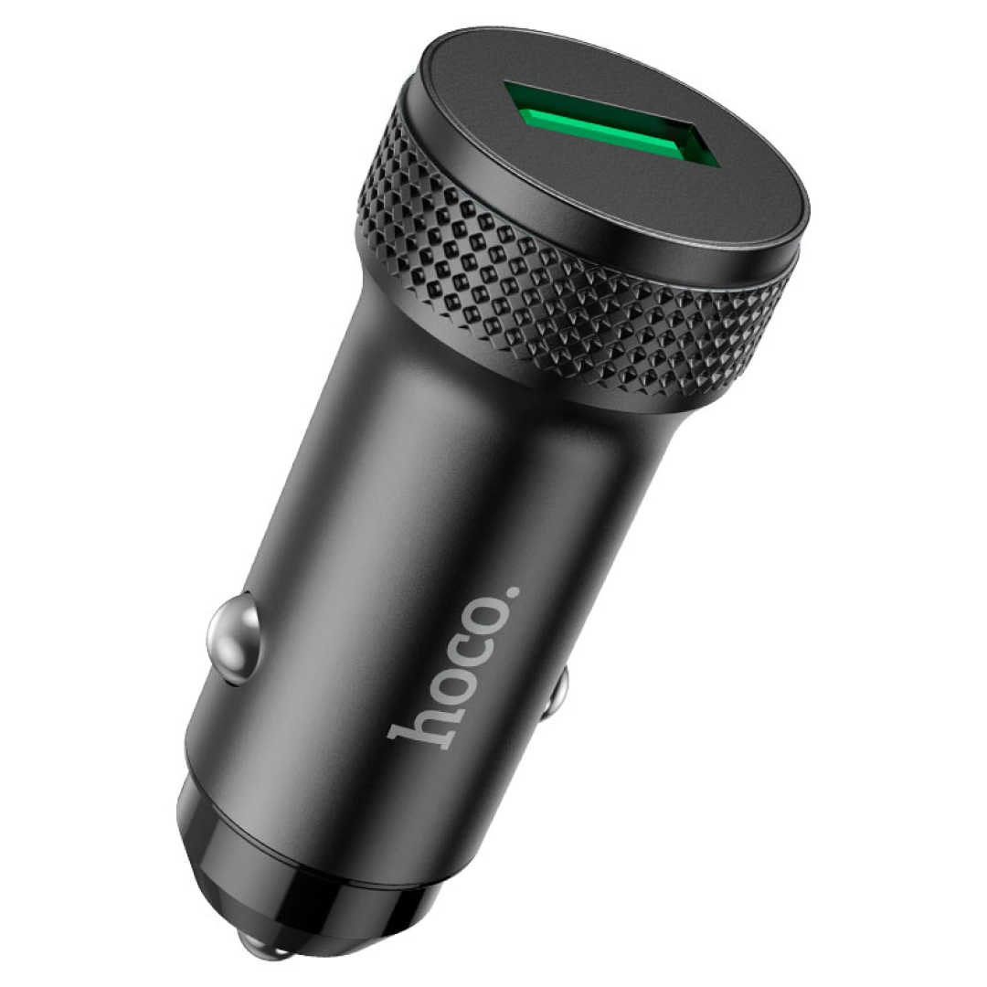 Hoco Z49A Micro-USB qora avtomobilda smartfon quvvatlagichi