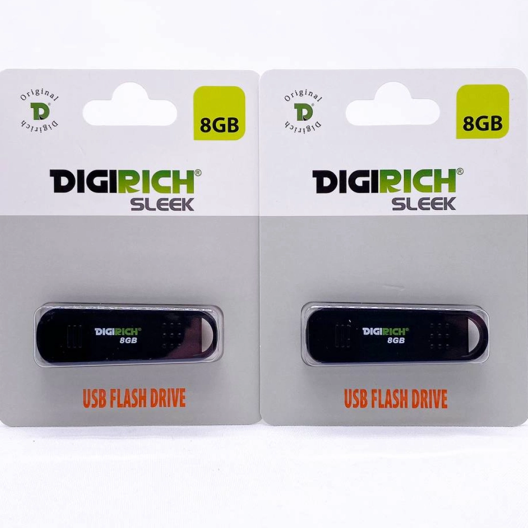 Digirich Sleek 8GB qora USB-fleshkasi