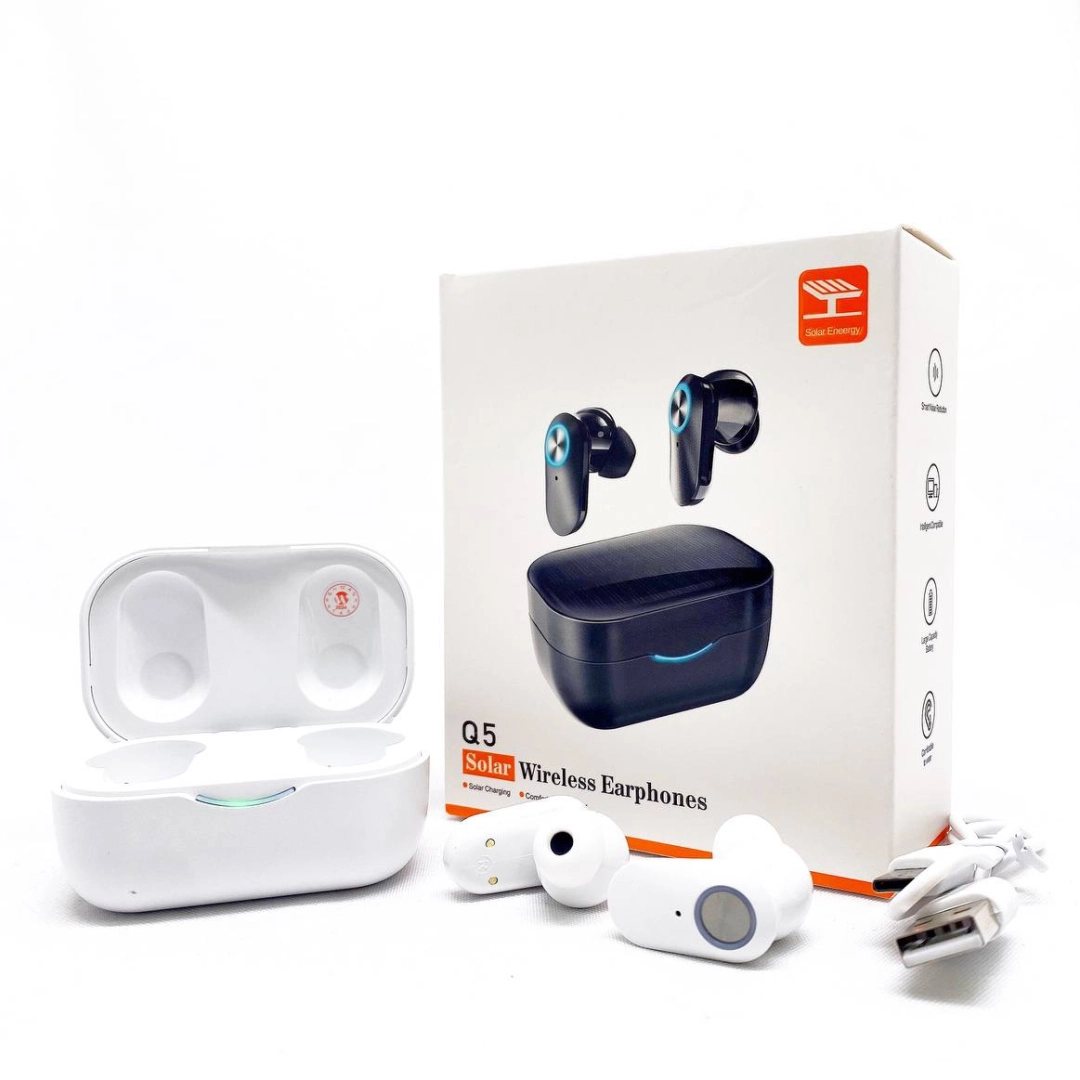 Earbuds Solar Q5 oq simsiz quloqchinlari