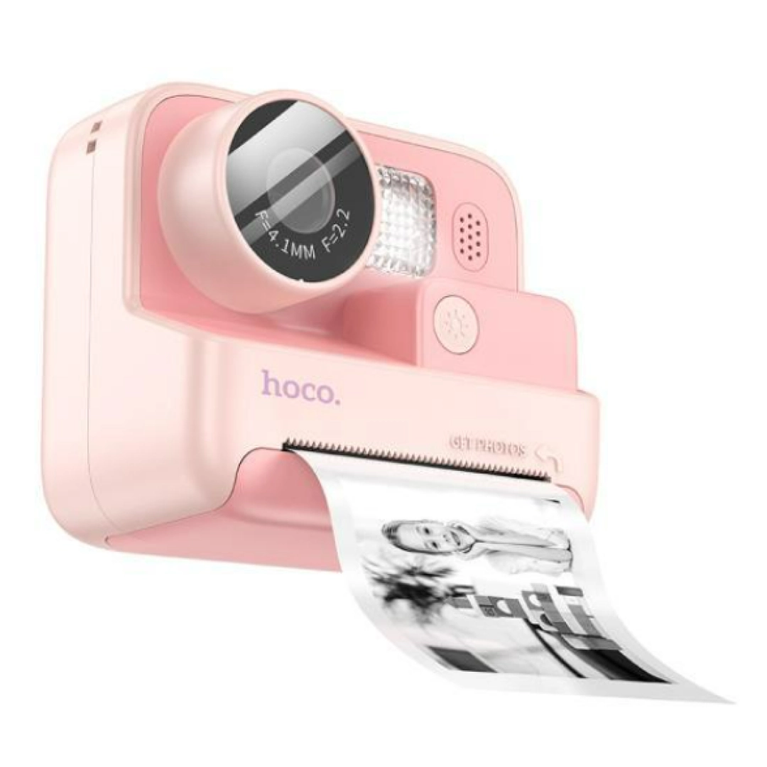 Hoco DV200 bir lahzada chiquvchi bolalar uchun pushti rangli  fotokamera
