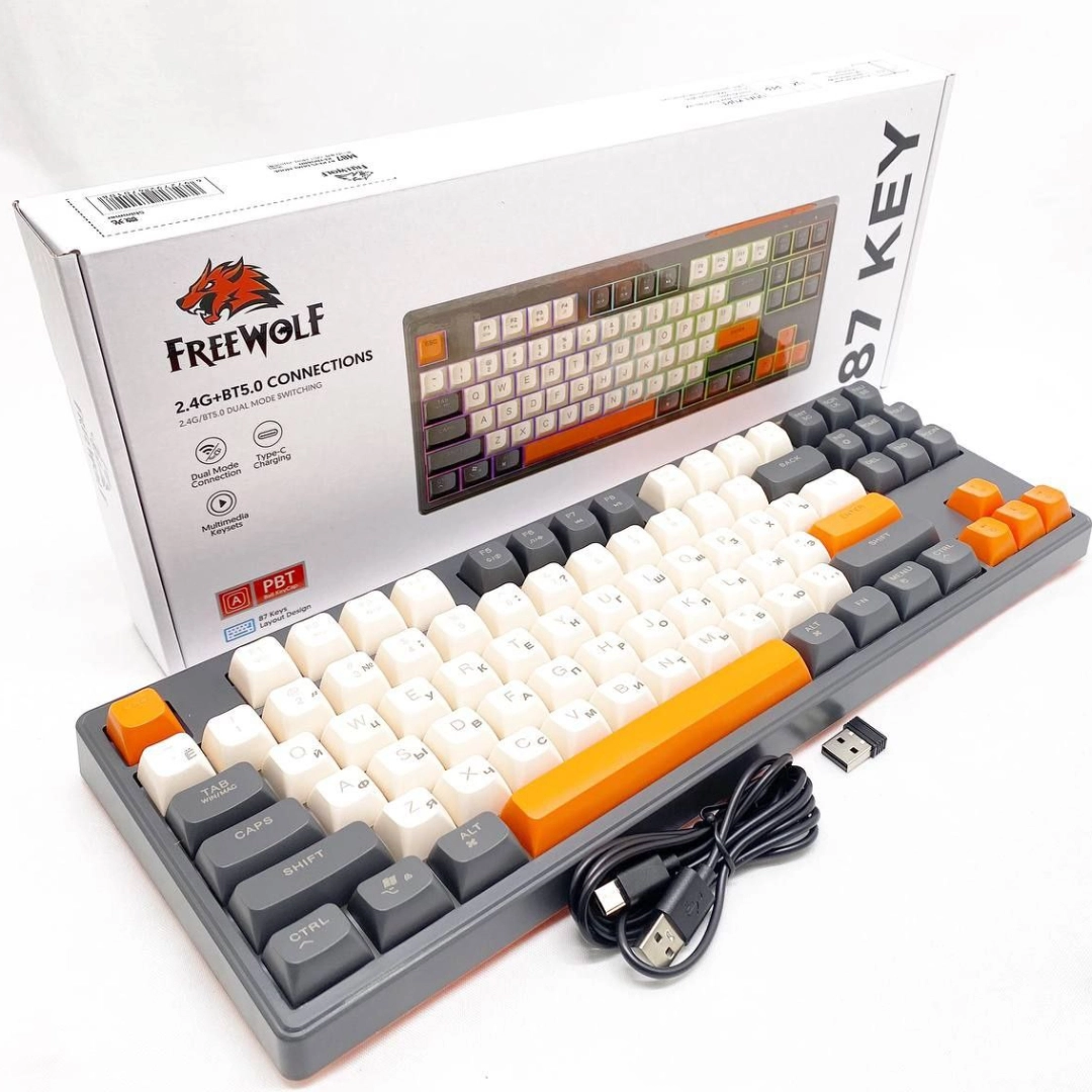 Игровая клавиатура FreeWolf RGB M87KEY