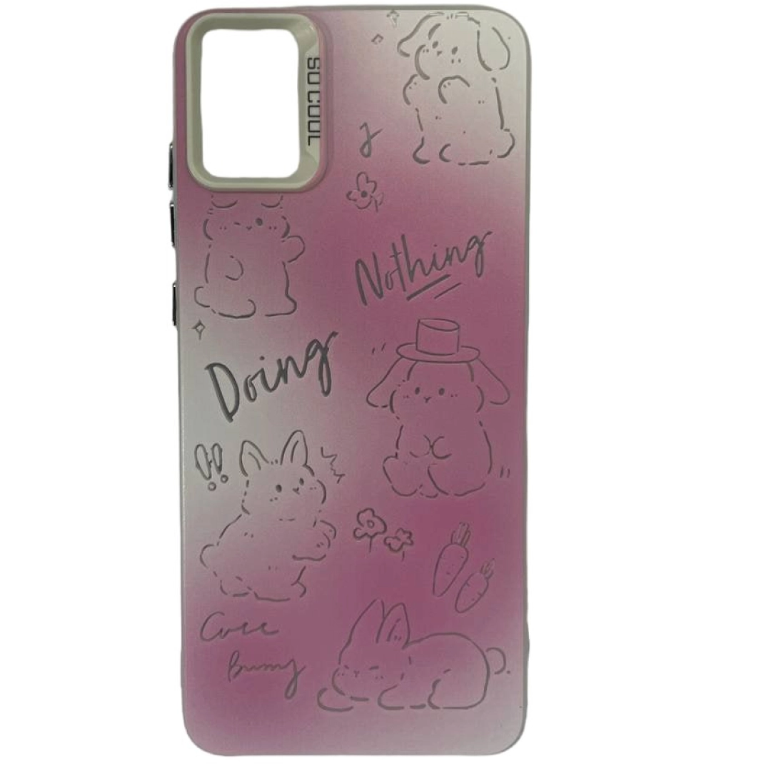 Чехол для Samsung A05 розового цвет с необычным дизайном