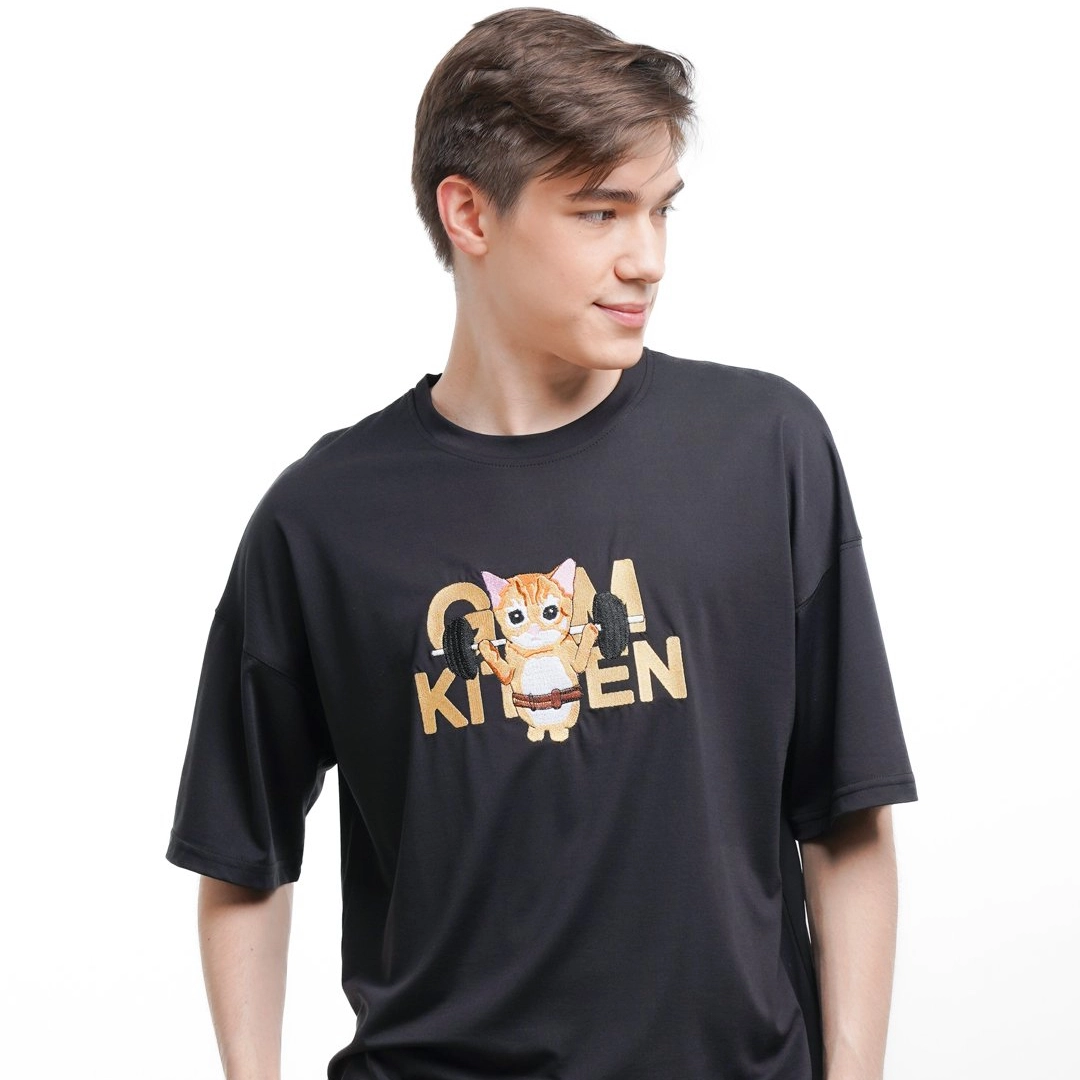 &ldquo;GYM mushuk&rdquo; printli futbolka M