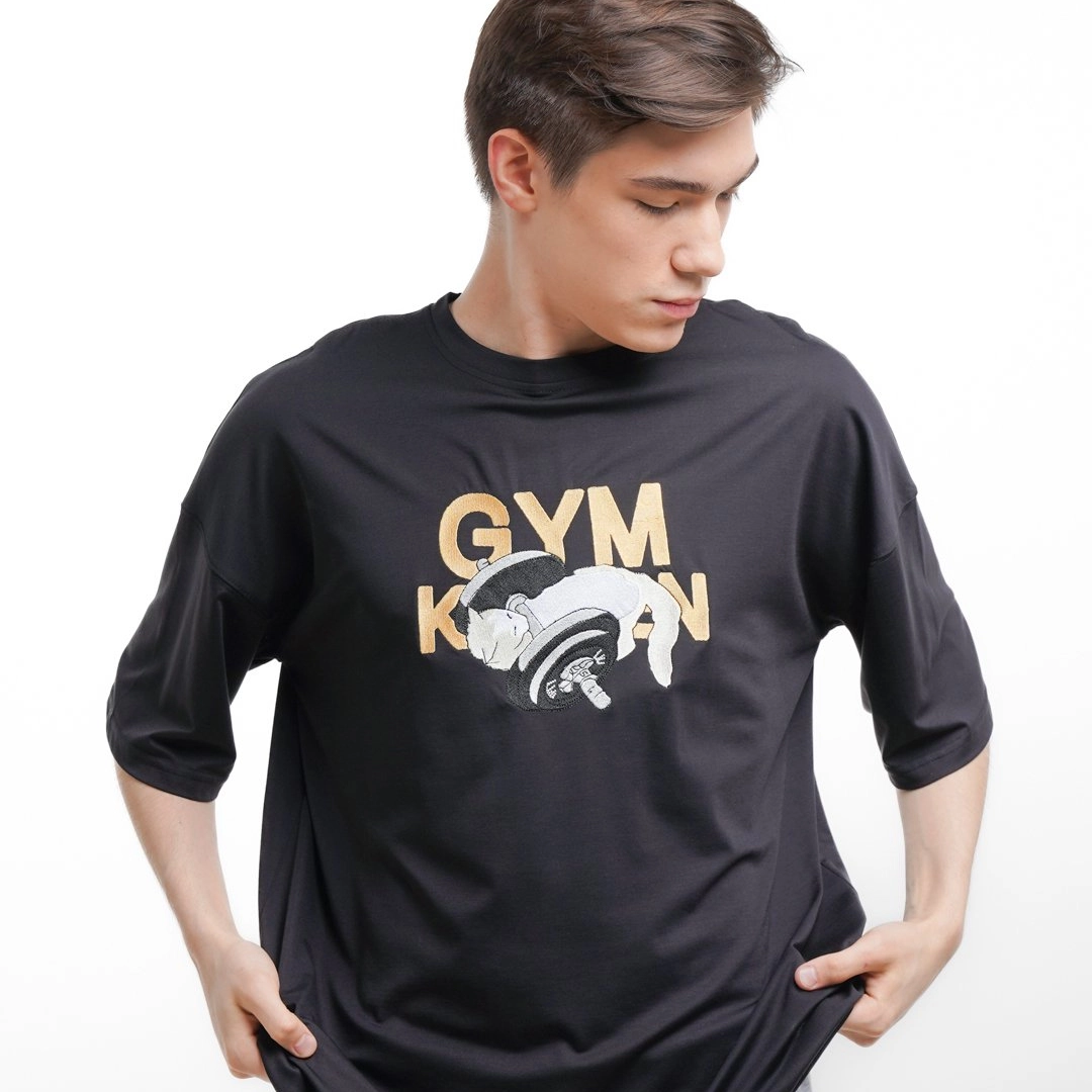 Футболка, с принтом "GYM KITTEN " M