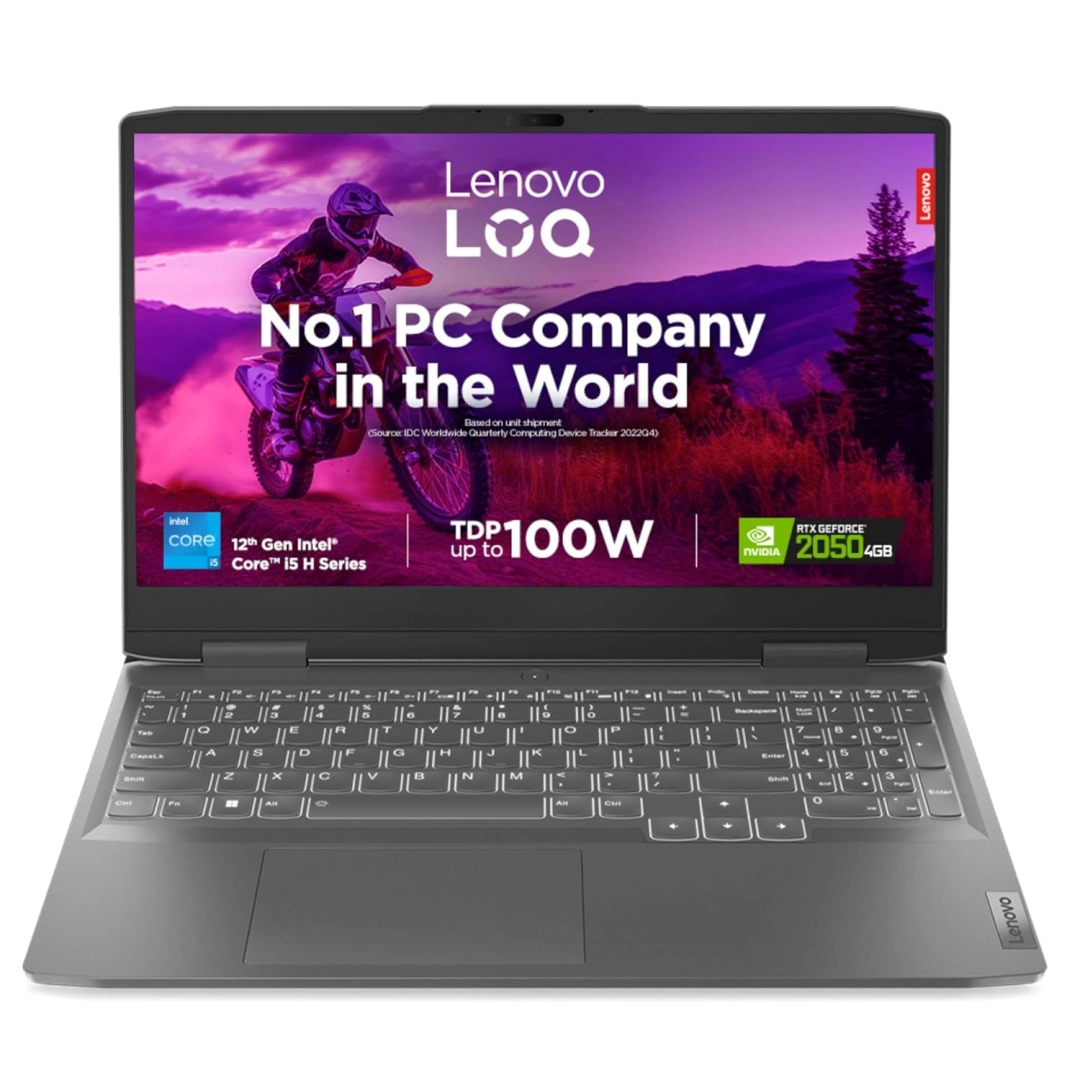 Lenovo LOQ Gaming, Core i5-12450H, DDR5 12GB, SSD 512GB, RTX2050 4GB 15.6" FHD IPS 144Hz, Free Dos noutbugi