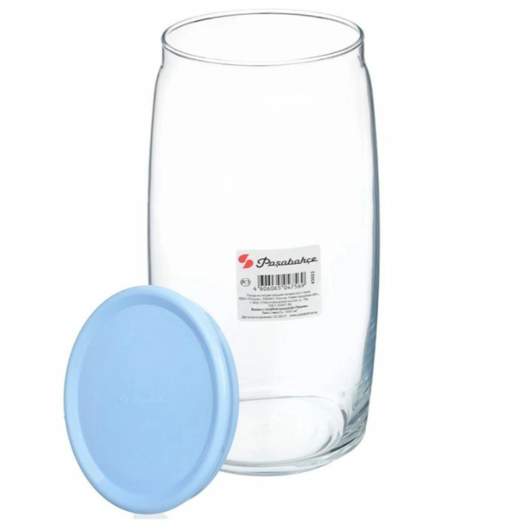 Plastik qopqoqli banka Pasabahche Cesni 1500 ml (43023)
