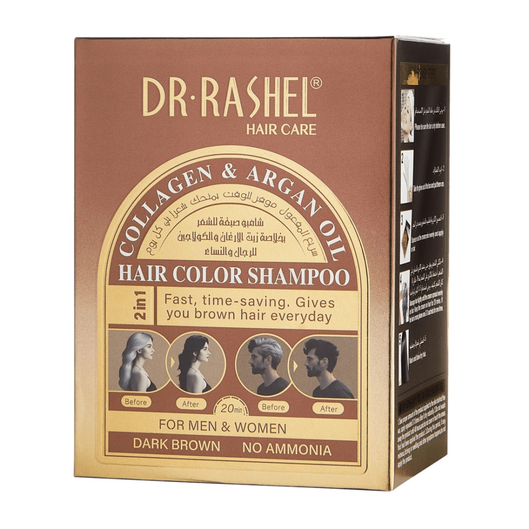 Шампунь-краска для волос Dr. Rashel Collagen & Argan Oil Hair Color Shampoo