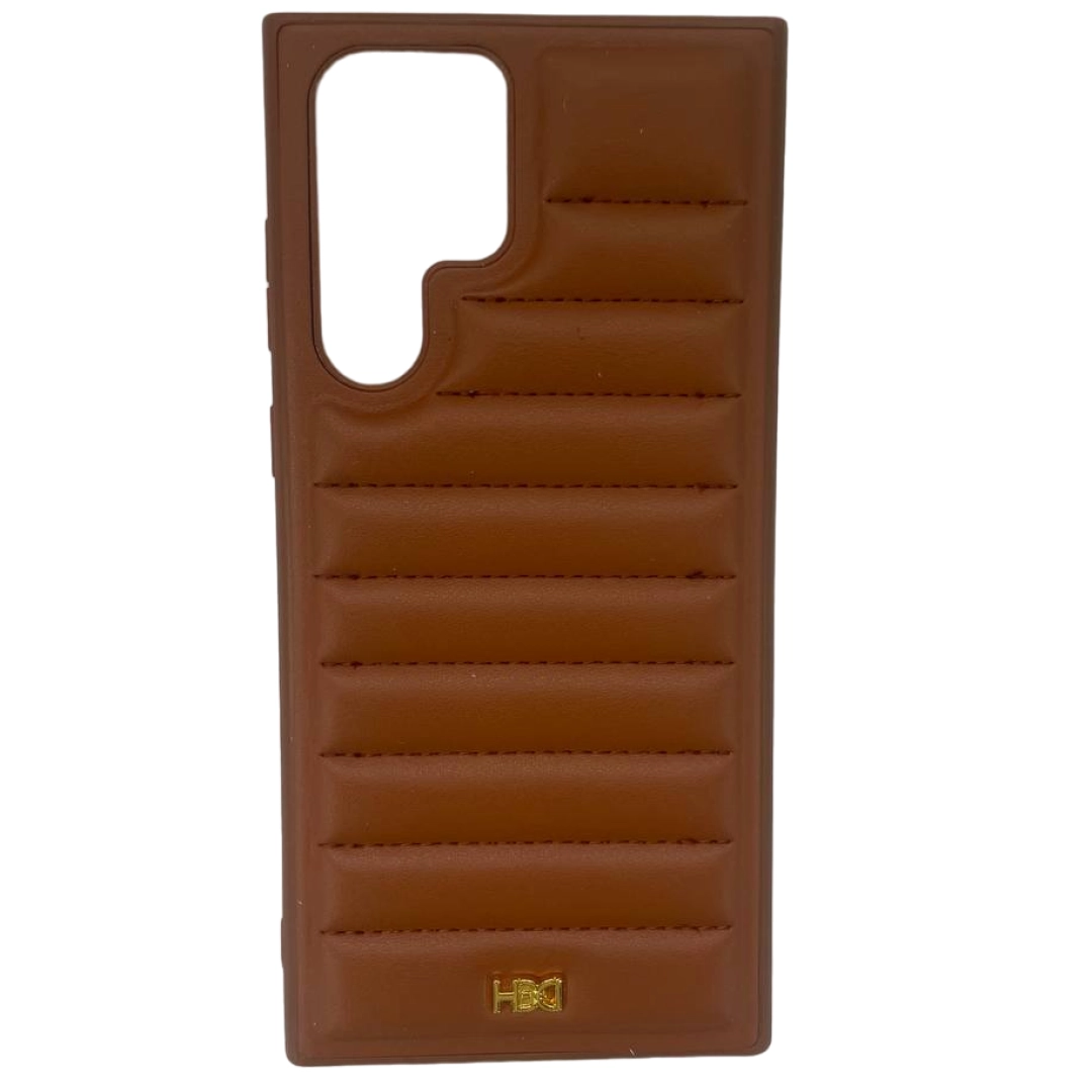 Samsung Galaxy S22 Ultra uchun HDD Leather Pillows HBC020 g‘ilofi jigarrang