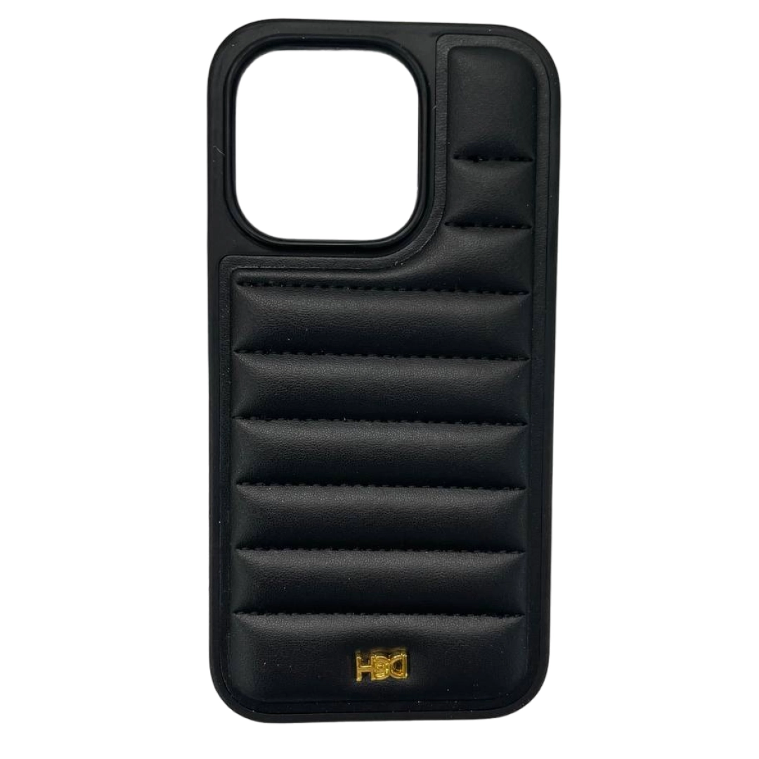 iPhone 15 Pro Max uchun HDD Leather Pillows HBC020 qora g‘ilofi