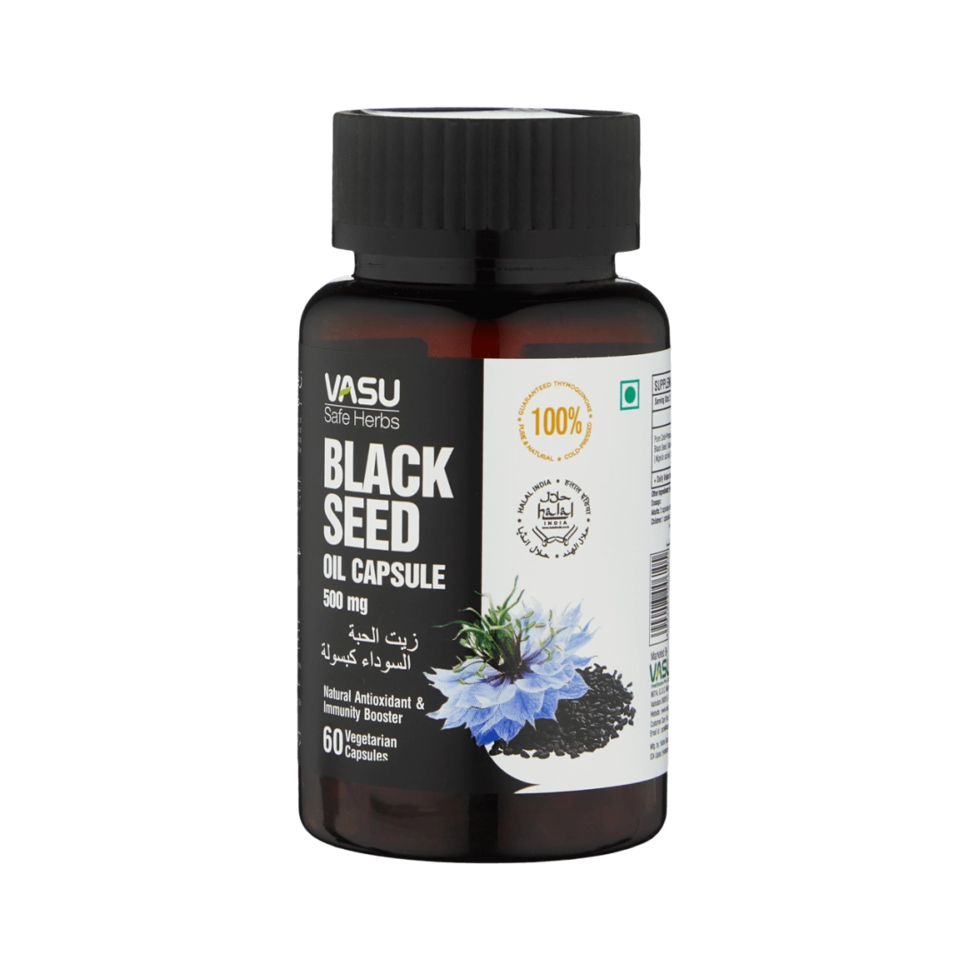 МАСЛО ЧЕРНОГО ТМИНА В КАПСУЛАХ VASU BLACK SEED OIL CAPSULE 60CAPS