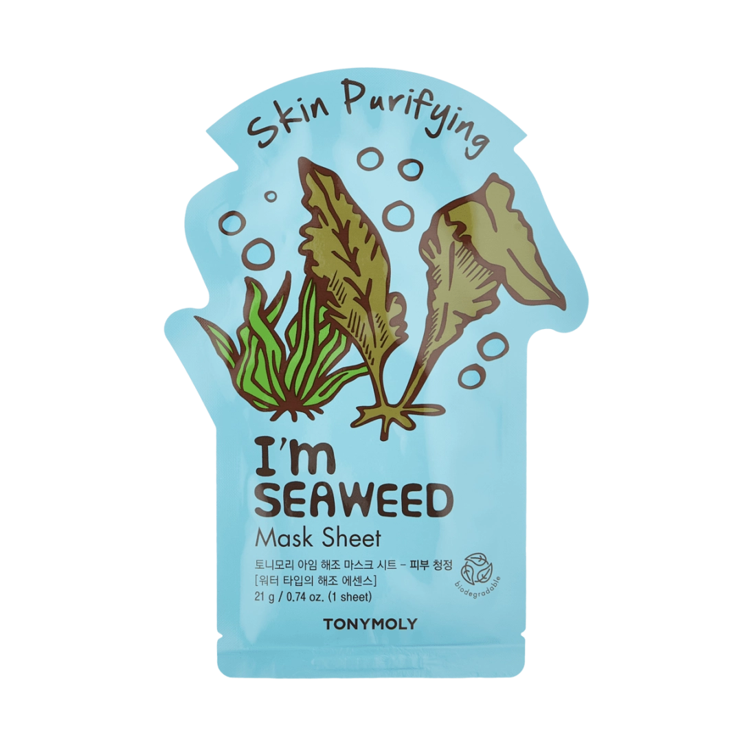 I'M SEAWEEDS MASK SHEET – PURIFYING suv o‘tlari ekstraktli yuz uchun mato niqobi