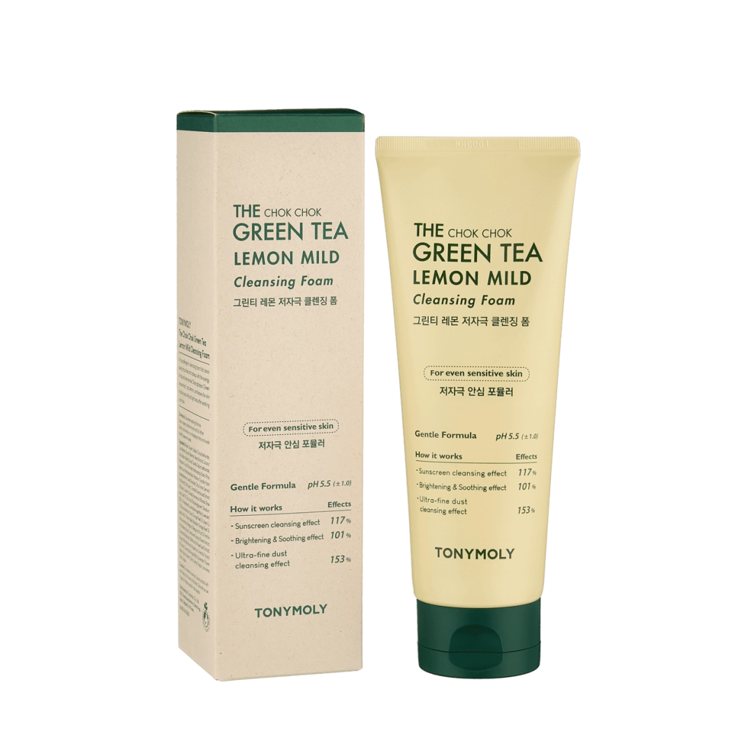 The Chok Chok Green Tea Lemon Mild Cleansing Foam - yuz yuvush penkasi