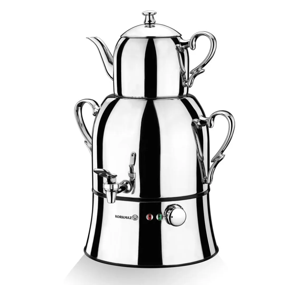 Электрический самовар Korkmaz Mega Nosta Samover Inox (A334)