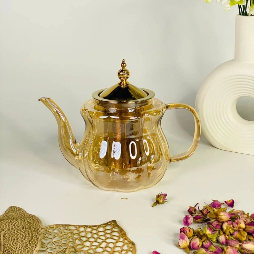 Чайник Life smile из жаропрочного стекла 800 мл (Дизайн 2)