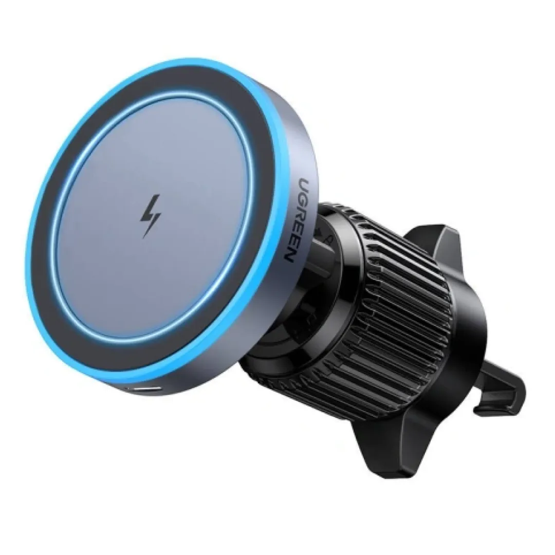 UGREEN W525 Magnit avtomobil ushlagichi, panjara uchun induksion zaryadlovchi 15 Vt qora