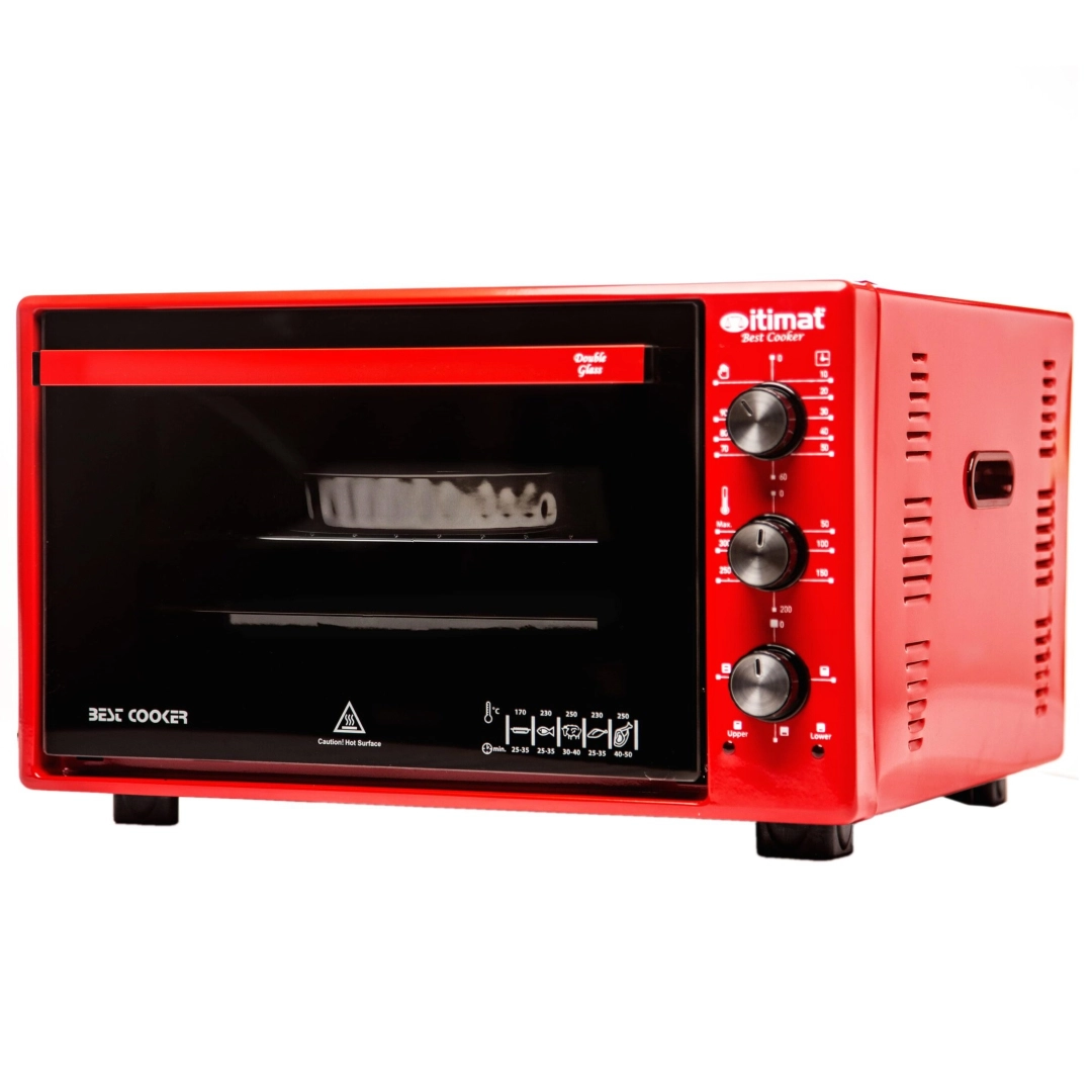 Мини-печь Itimat I-08 DTT (с двойным стеклом) 36L Красный