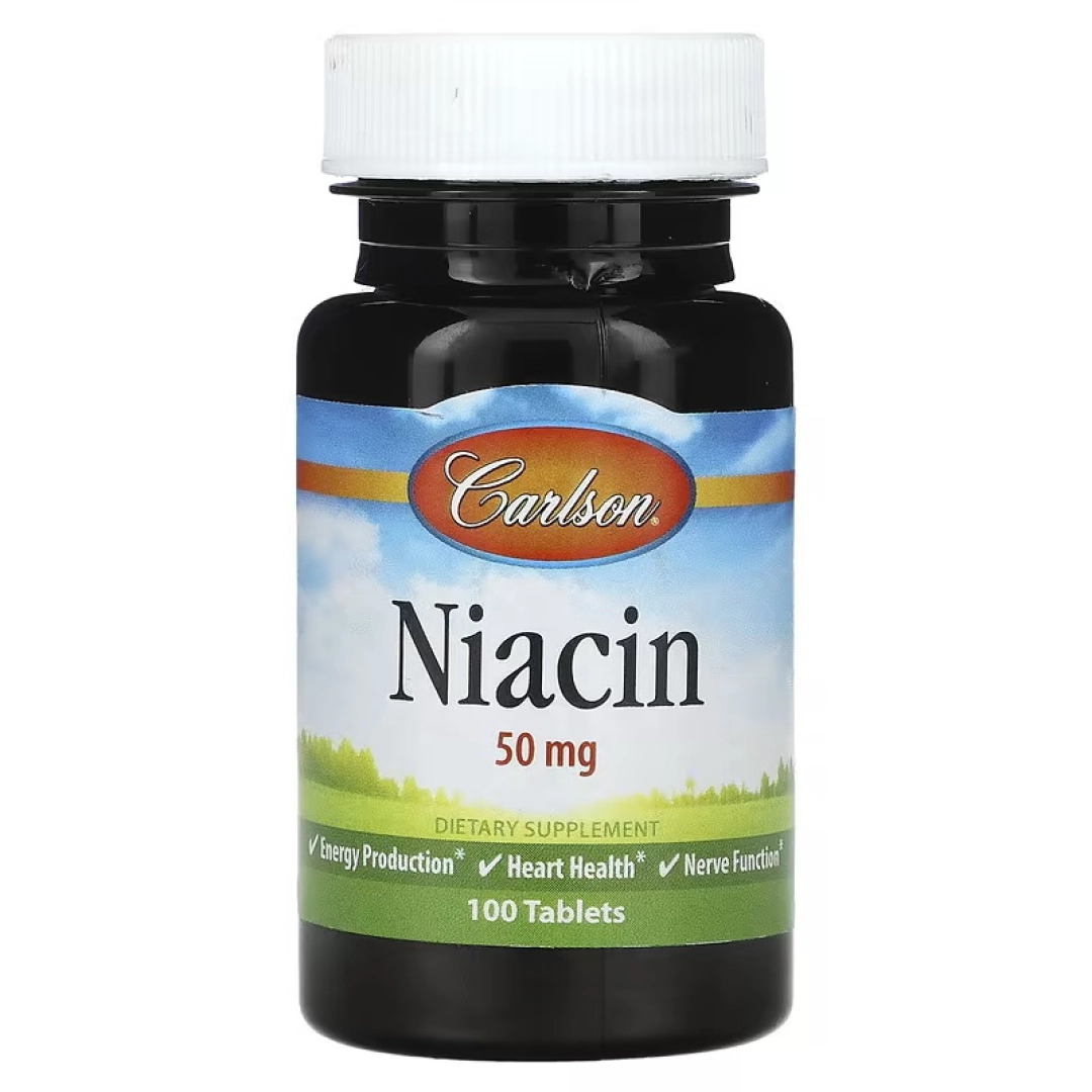 Carlson, Niatsin, 50 mg, 100 tabletka (02760)