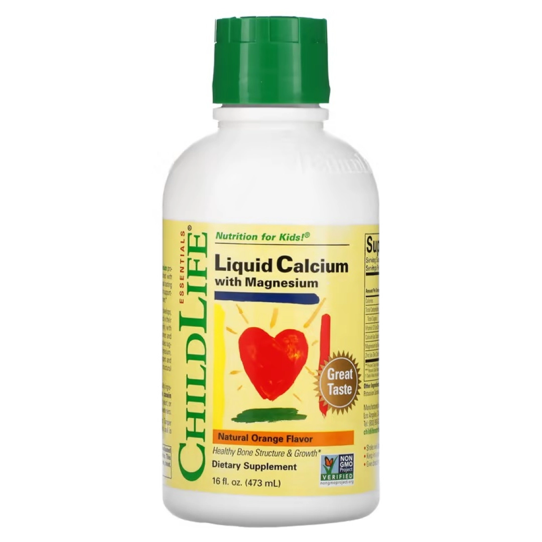 ChildLife Essentials, suyuq kaltsiy va magniy, tabiiy apelsin ta'mi bilan, 474 ml (16 suyuq untsiya)