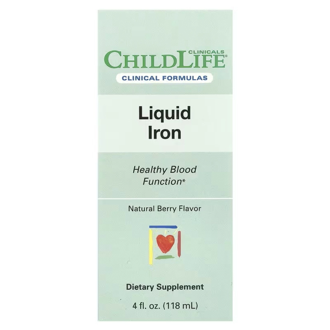 ChildLife Clinicals, Suyuqlik temir, tabiiy rezavorlar ta'mi, 118 ml (4 fl oz)