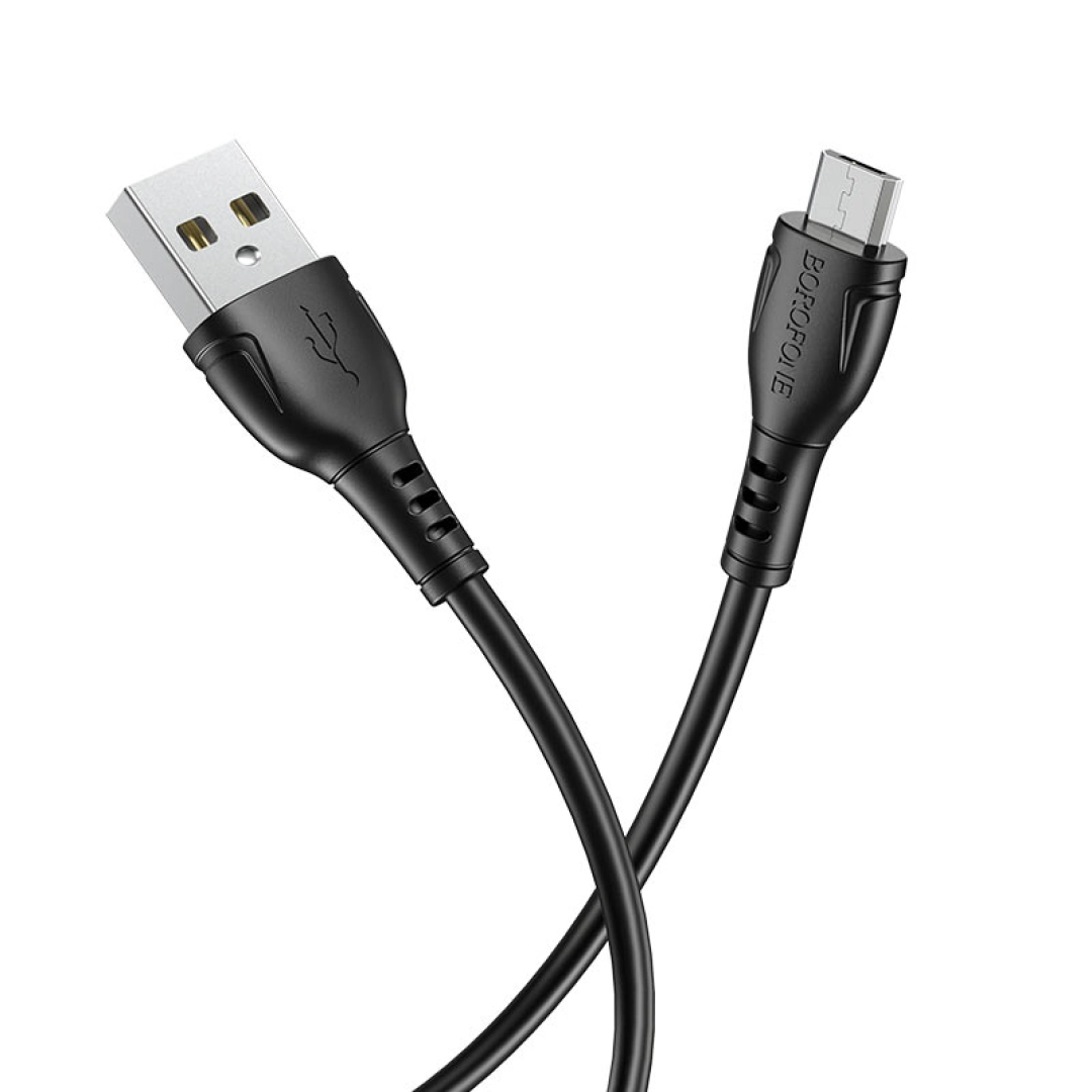 Borofone USBga Micro USB BX51 Triumph 2,4A 1m Kabeli (Qora)