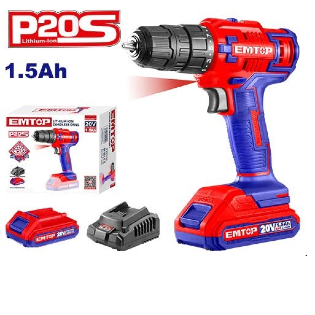 Akumulyatorli drel-shurupovert EMTOP ECDL620011