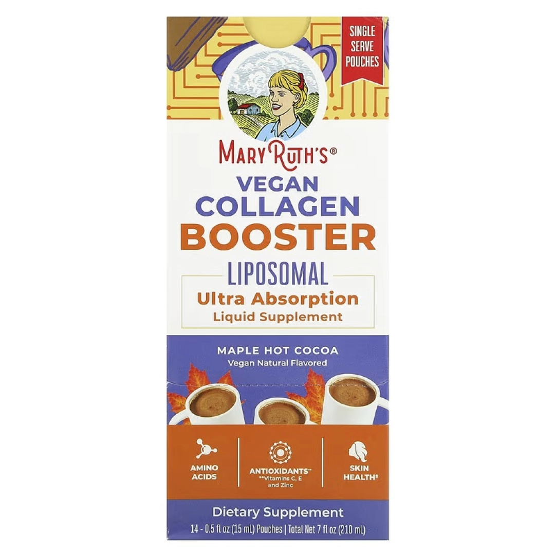 MaryRuth's, Vegan Collagen Booster, Liposomali Kolajen Ishlab Chiqarish Stimulyatori, Klen Siropi va Issiq Kakao Ta'mi, 14 Paket (Har biri 15 ml) - rasm №1 MaryRuth's, Vegan Collagen Booster, Liposomali Kolajen Ishlab Chiqarish Stimulyatori, Klen Siropi va Issiq Kakao Ta'mi, 14 Paket (Har biri 15 ml)