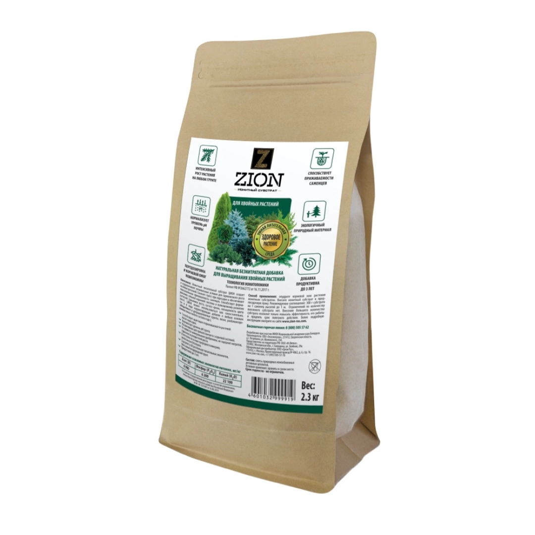ZION gazonlar uchun substrat (kraft qopchada, 2.3 kg)