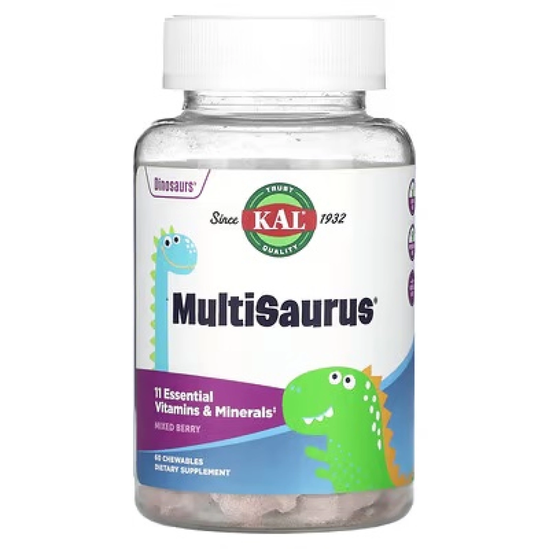 KAL, Multisaurus, mevali assorti, 60 chaynashli tabletka (60206)