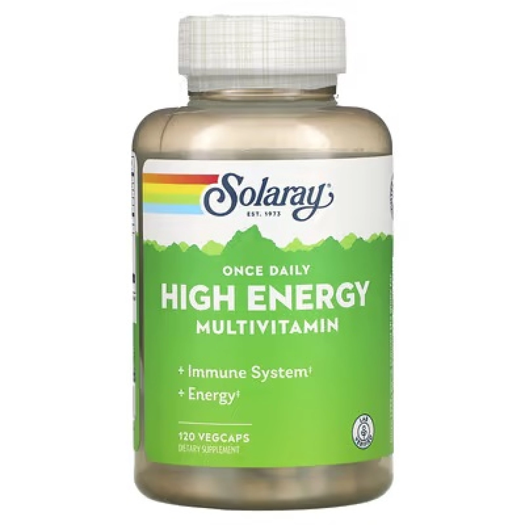 Solaray, Once Daily, Yuksak Energiya Bilan Multivitaminlar, 120 Vegataryan Kapsulalar (04731)
