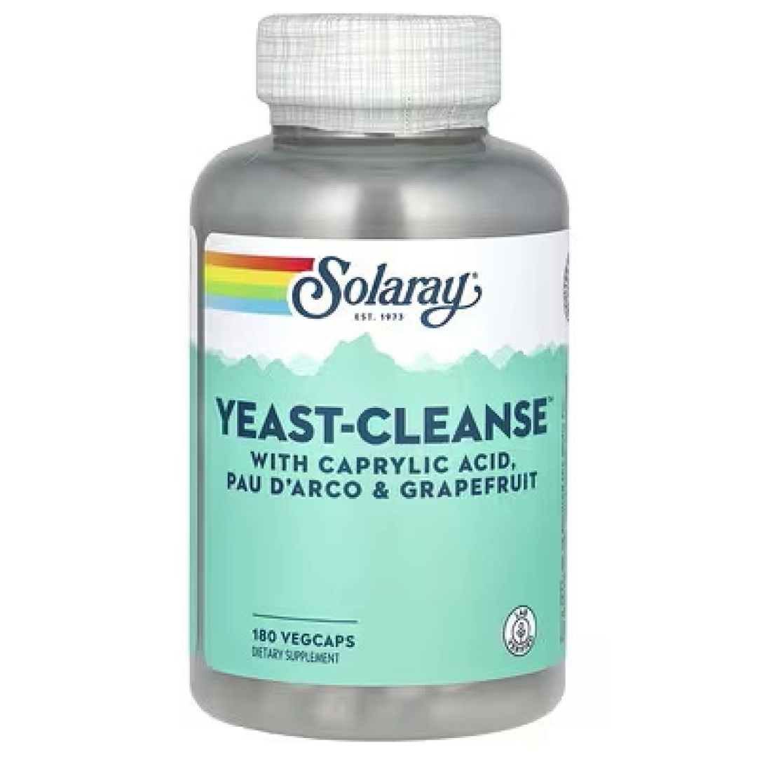 Solaray, Yeast-Cleanse,180 o'simlik kapsulalari VegCap