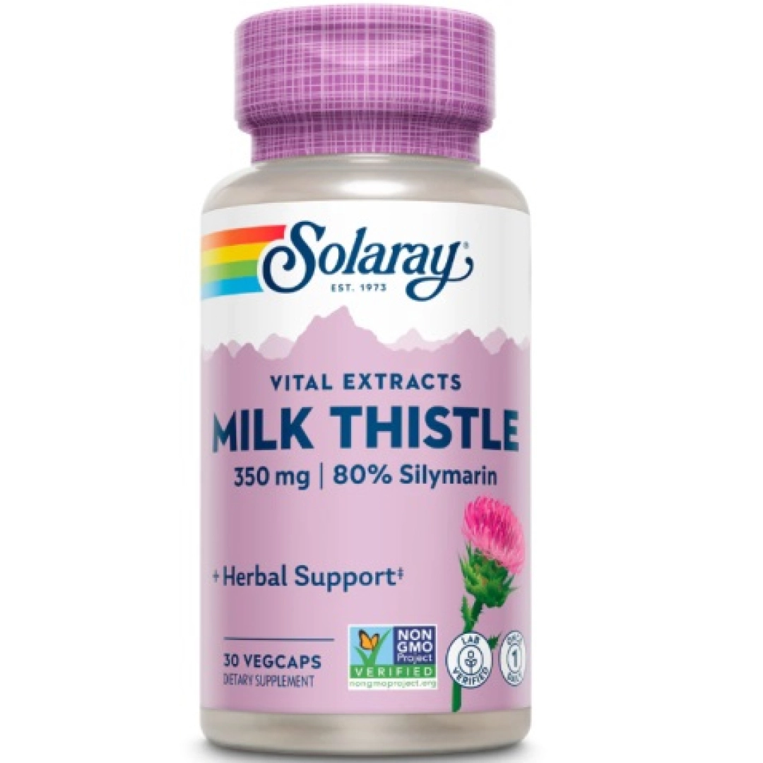 Solaray  Milk Thistle Extract Rastoropsha 350 mg - 30 Vegetarian Kapsul